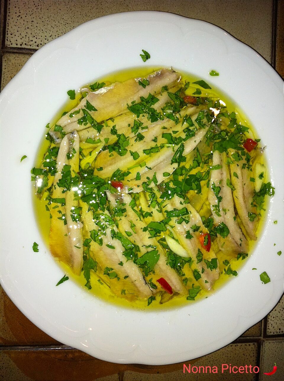 Alici marinate con aceto o limone