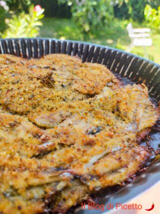 alici in tortiera gratinate al forno ricetta calabrese