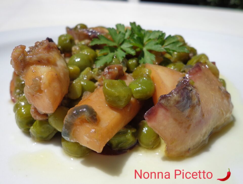 Seppie o seppioline con i piselli in bianco ricetta della nonna anche con la pentola a pressione