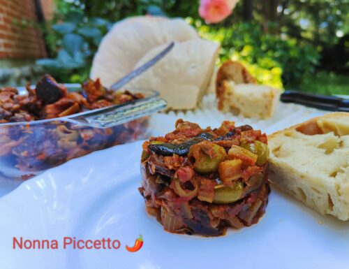 Caponata palermitana senza friggere le melanzane