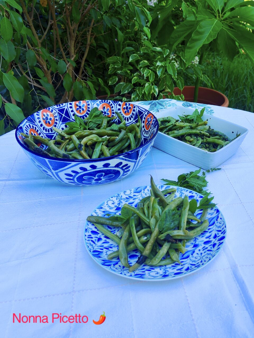 Fagiolini lessi aglio, aceto e menta ricetta calabrese di Nonna Picetto