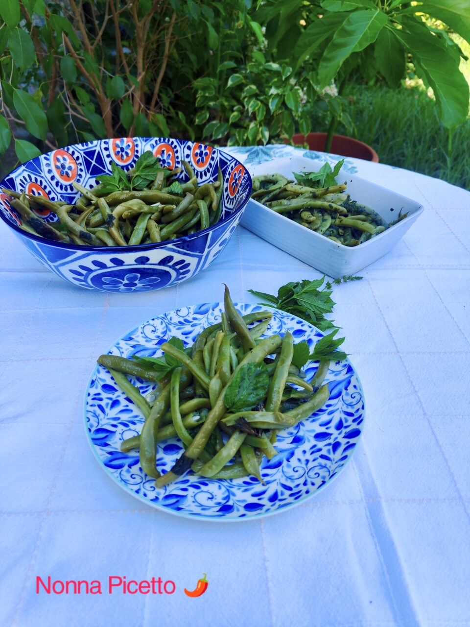 Fagiolini lessi aglio, aceto e menta ricetta calabrese di Nonna Picetto